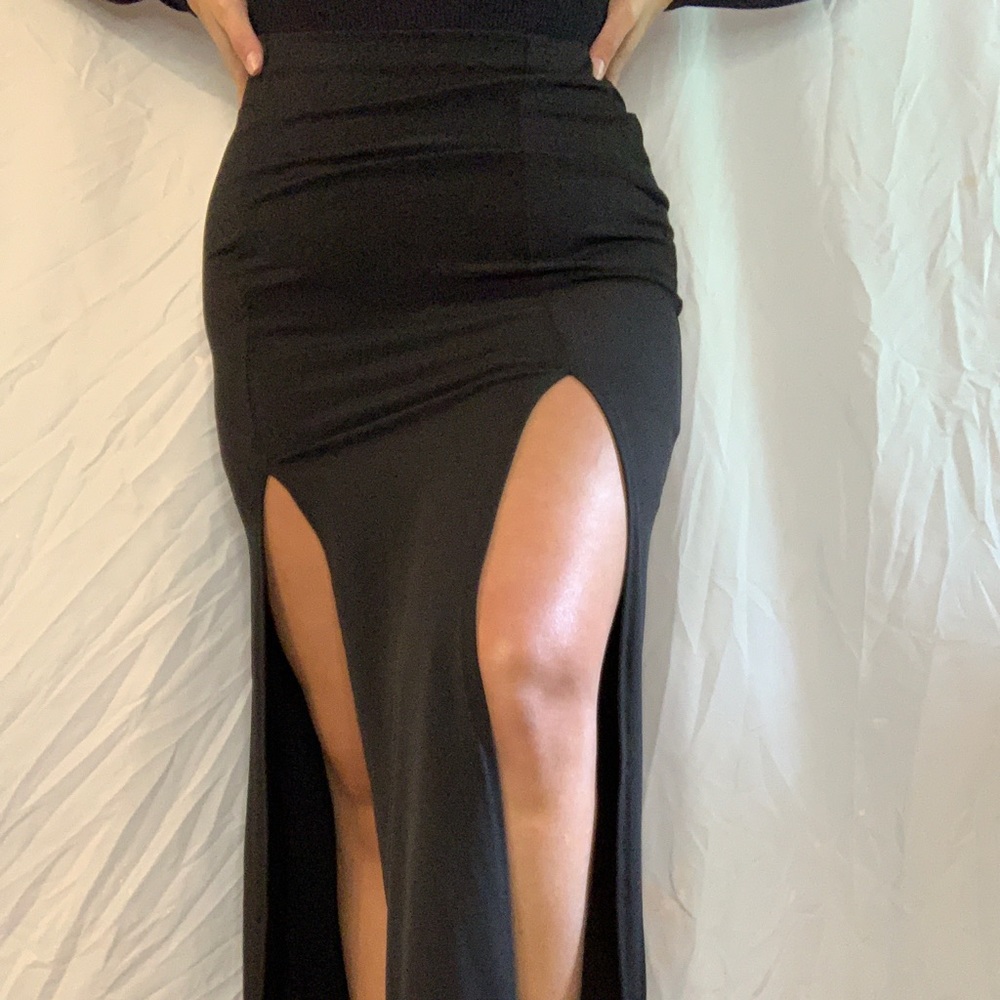 M-Slit Straight Maxi Skirt NWOT